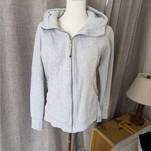 Lululemon light Grey Scuba Hoodie size 10